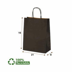 Bolsas Kraff negras 16x21x8